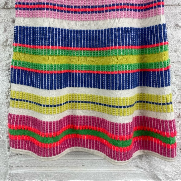Mini Boden Multi Color Stripe Knit Sweater Dress Peter Pan Collar Size 2-3Y - Picture 5 of 11